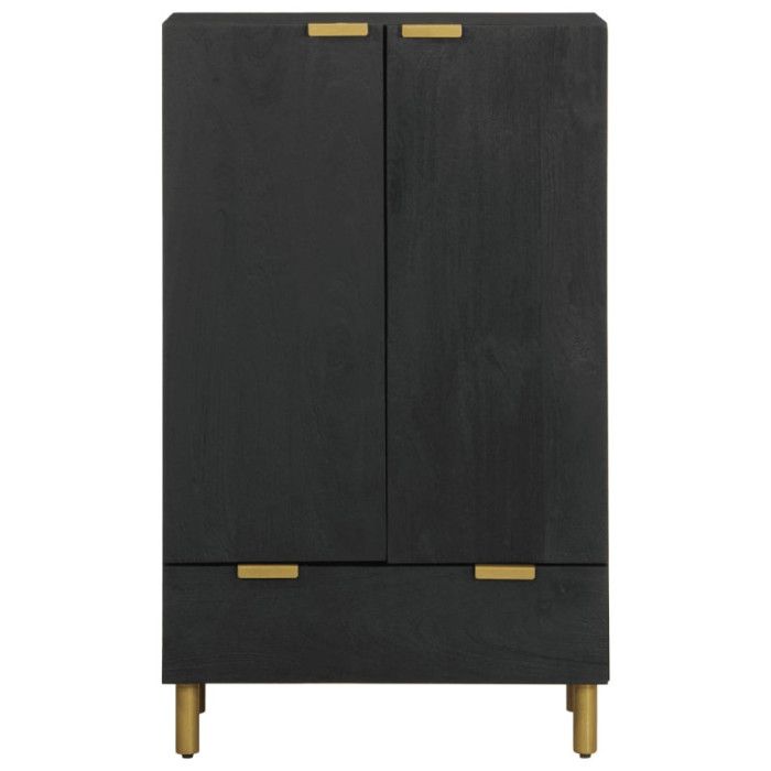 VidaXL Buffet noir 60x33x100 cm bois d'ingénierie, armoire latérale, armoire de rangement haute, vitrine haute, armoire 4017678