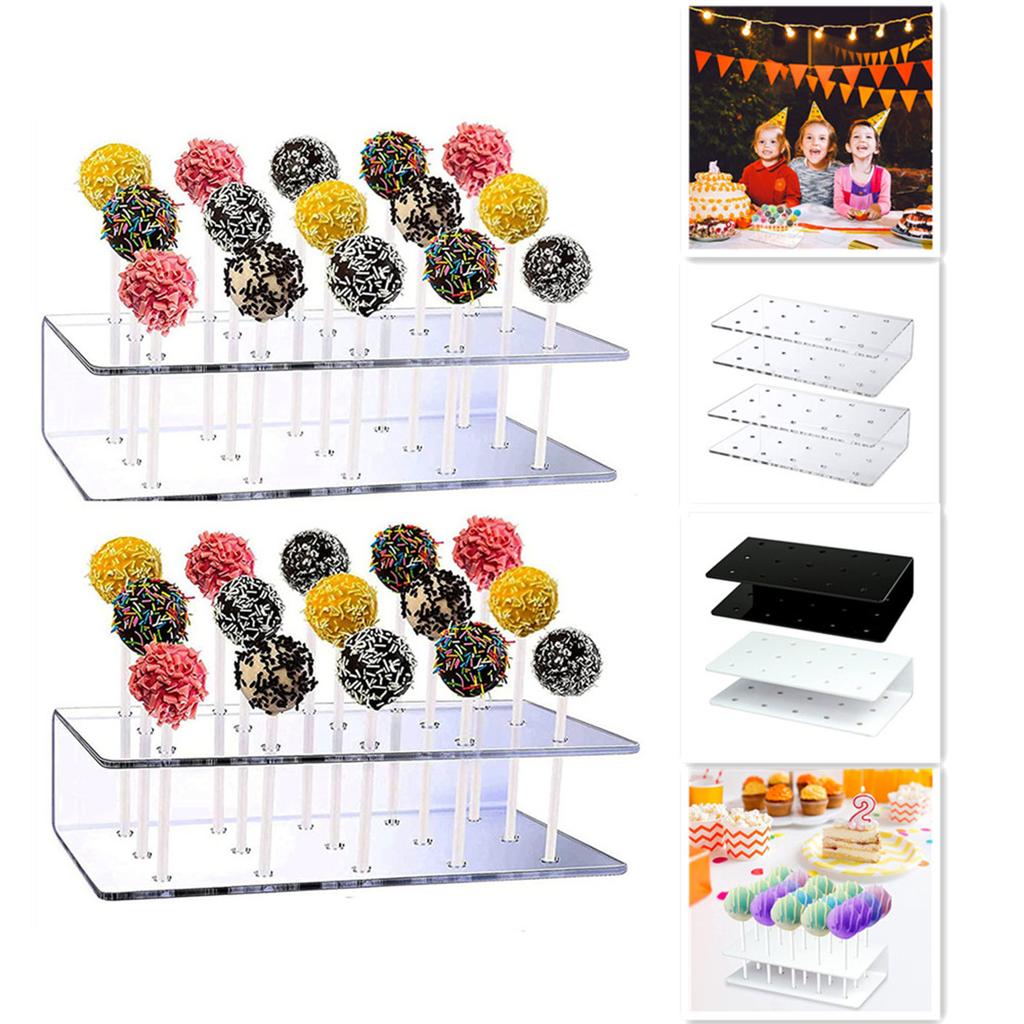 Acrylic Lollipop Rack 15 Hole Transparent Candy Rack Display Lollipop Display Rack for Wedding Birthday Party