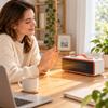 Small Desktop Heater Fan, Portable Heater for Home and Desk Use