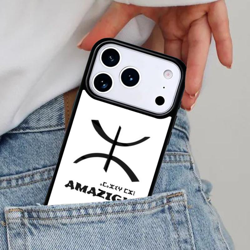

Amazigh Symbol Berber Academy Phone Case for iPhone 16e 15 14 13 12 17 Pro Max Plus Air 17pro Cover Coque iPhone 14 Plus