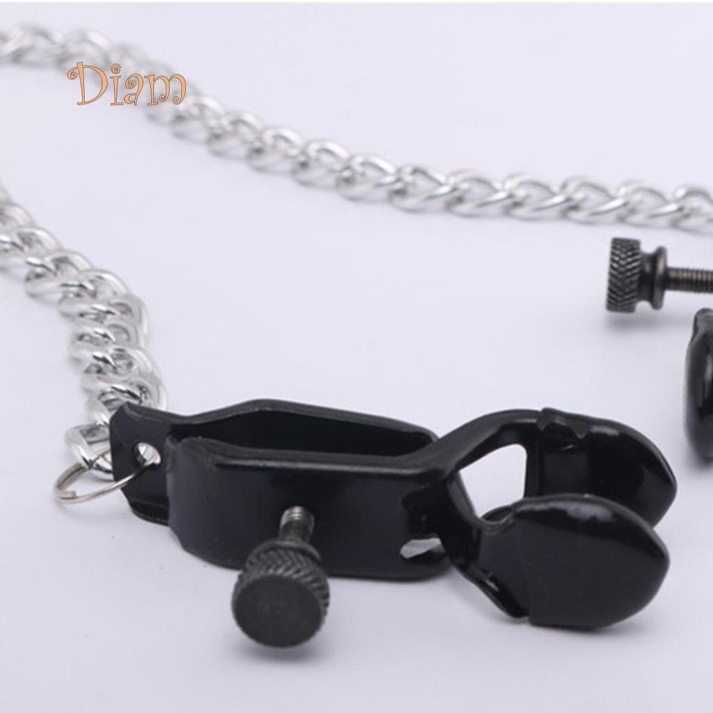 LOL Metal Nipple Clamp Brest Labia Clips with Chain Flirting Adult Game Sex Toys