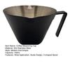 Espresso Measuring Cup Dual Scale Stainless Steel Coffee Cup with V-Shaped Spout 100ml Espresso Shots Cup with Handle Bean Weighing Tool for