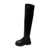 Elastic knee high boots women's autumn and winter new small knight boots thin boots thick heel long boots