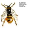 Brooch Pin Small Bee Shape Decorative Brooch with Enamel Finish Anti-Exposure Buckle Scarves Badge Party Accessory