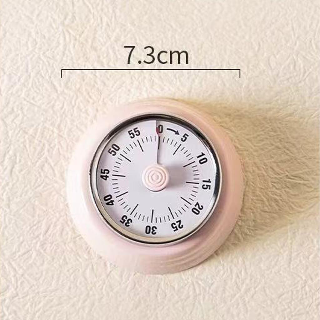 Vintage Stainless Steel Magnetic Mechanical Kitchen Timer 60 Minute Wind-up Countdown Loud Alarm for Cooking Timer Office Tasks3
