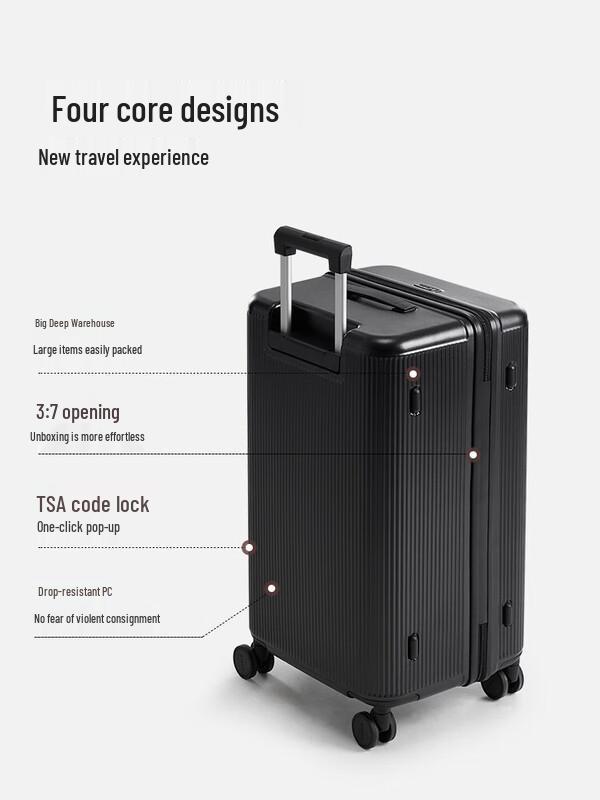 OIWAS Pioneer Series 24-inch Checked Suitcase