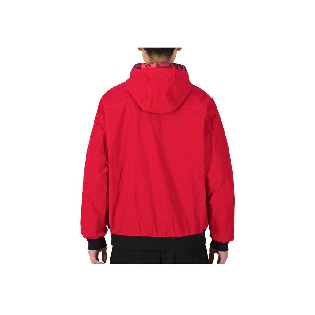 Adidas Chaqueta Hombre Estampado Logo Sólido Capucha Manga Larga Rojo HC0267