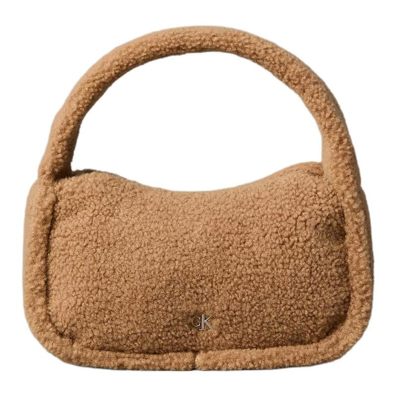Calvin Klein Brand logo polyester handbag women s brown коричневый