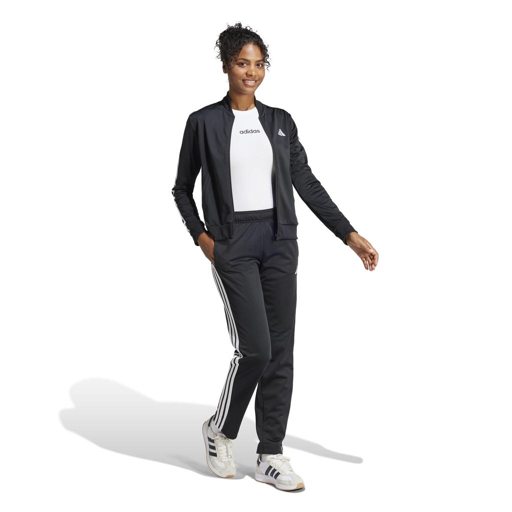 Adidas Essentials Tracksuit KWS03 Black 3-Stripes Women's (JD5434)