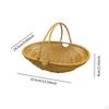 Imitation Rattan Kitchen Tote Bread Basket Iron Wire Frame Sturdy for Farmhouse Decor with Foldable