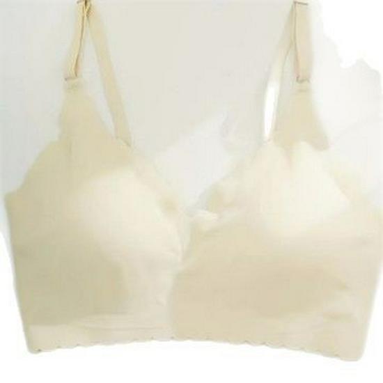 Seamless Ice Silk Push-up Wireless Bra - Wave Edge Design