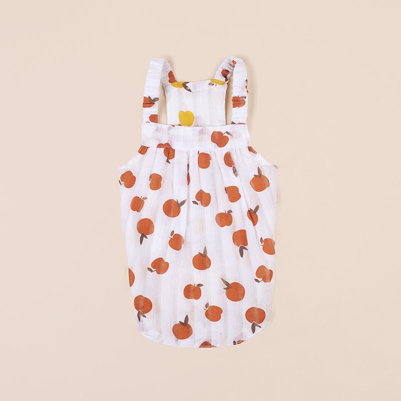 

Прямые продажи с фабрики, летняя одежда для домашних собак, хлопковый комбинезон, жилет с фруктовым принтом, фруктовый узор 2XL красный