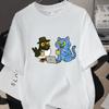Demon Hunters Cartoon Tiger Printed T-shirt Harajuku Round Neck Casual Short Sleeve Summer Woman Top Casual Clothing Tops