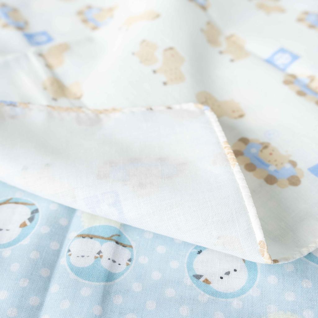 Made in Soft and Cute Gauze Hand Cotton and Japan, Towels, 100% (3 designs Long-tailed Tit, Capybara, Panda)