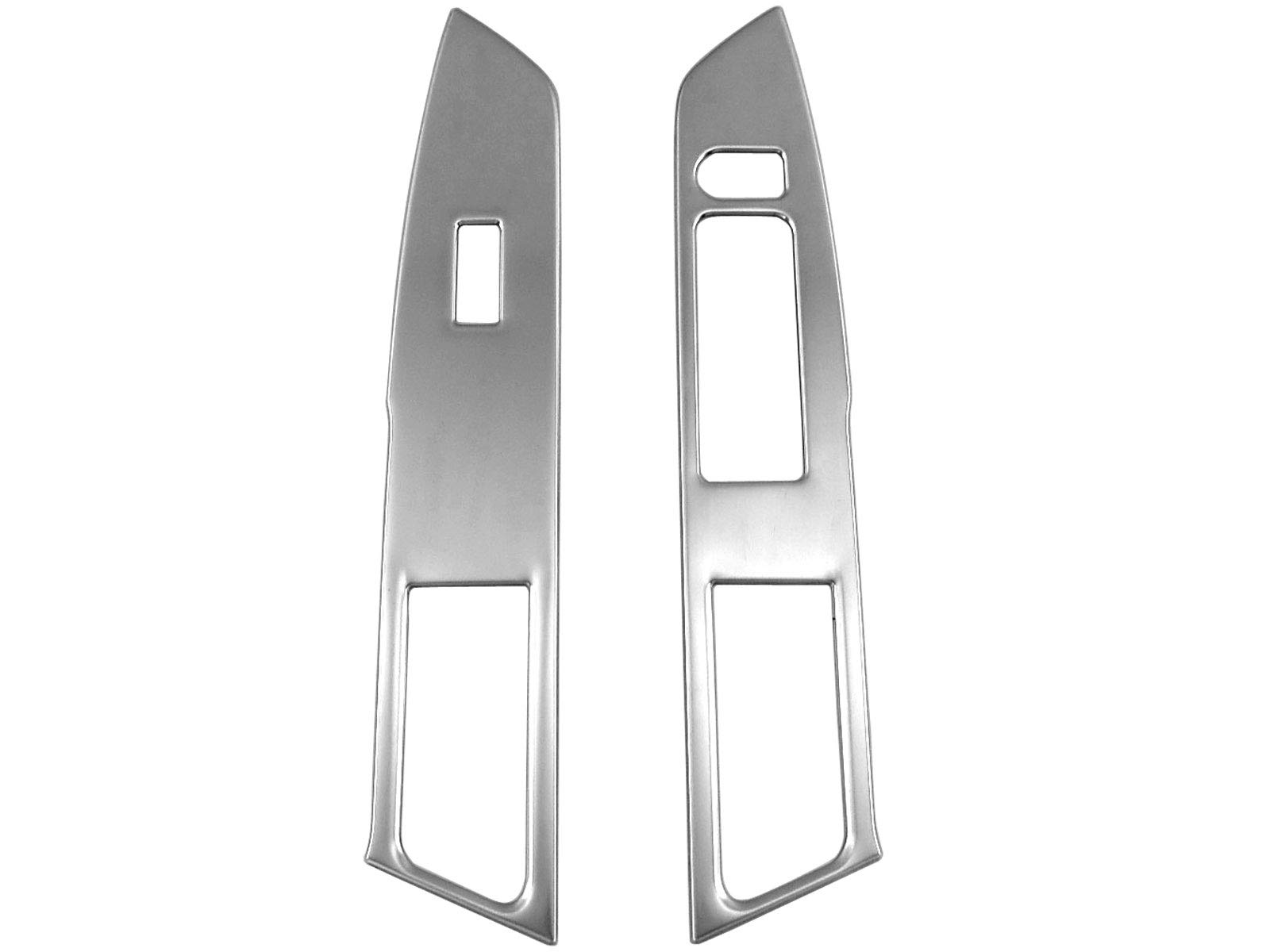 BRIGHTZ Stainless Steel Window Switch Covers Satin for Toyota Thor Custom (2-Piece, Silver) M900S/M910S (WIN-SWI-022)