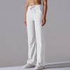 Brushed Breathable High-waist Elastic Loose Casual Pocket Wide-leg Nine-point Pants Running Fitness Yoga Leggings