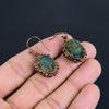 Copper Neon Blue Apatite Copper Electroformed Earrings, Handmade Gemstone Earrings Jewelry, Gifts For Wife Brand New Earrings