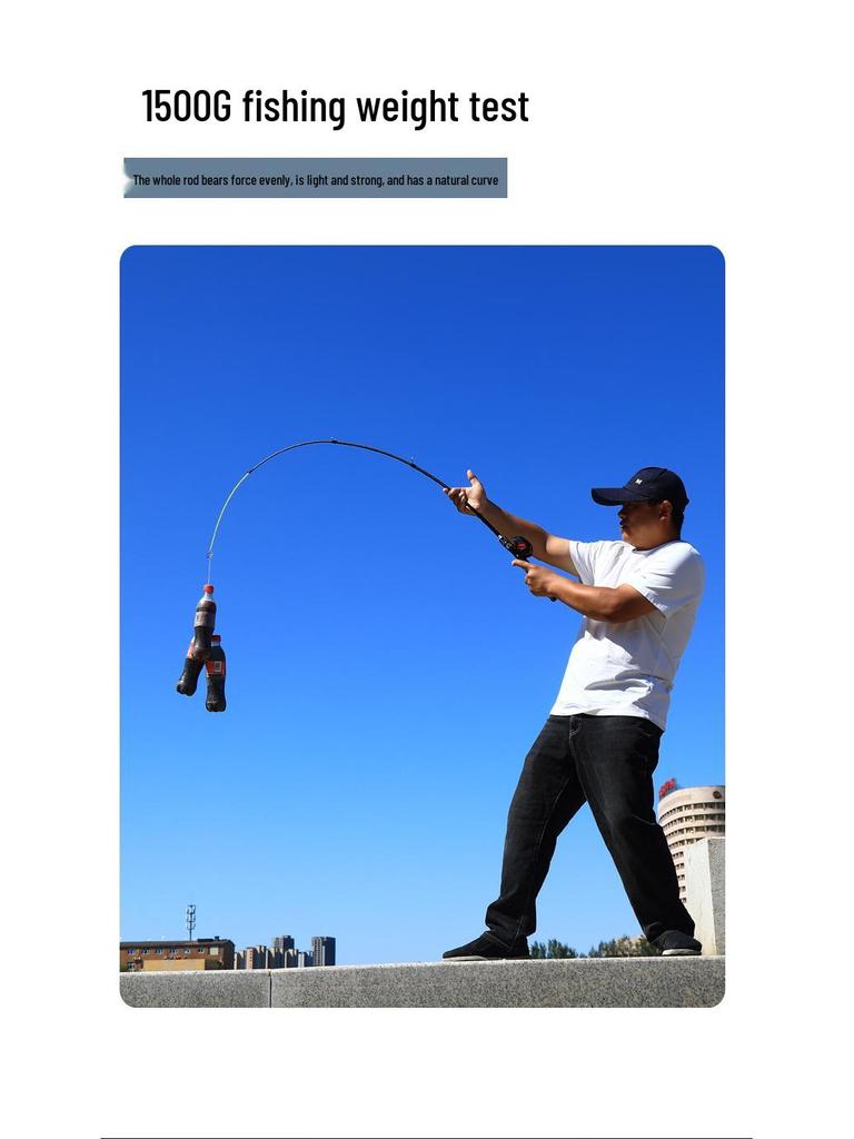 Children's Ultra-Short Portable Sea Rock Lure Fishing Rod Set with Guides for Long-Distance Casting