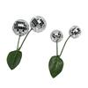 Disco Ball Cherry Decoration Pendant Decoration Room Decoration Mirror Ball with Leaf Props