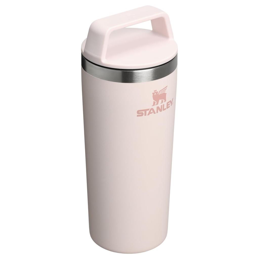 Stanley 1913 Cafe To Go Vacuum Mug 0.47L Rose Quartz - Insulated Stainless Steel Mug Tumbler for Coffee, Gift, Dishwasher Safe, Warranty (Genuine Japa