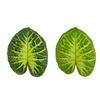 18 Leaves Artificial Tropical Taro Leaf Lifelike Green Taro Leaves  Office Desktop Decoration