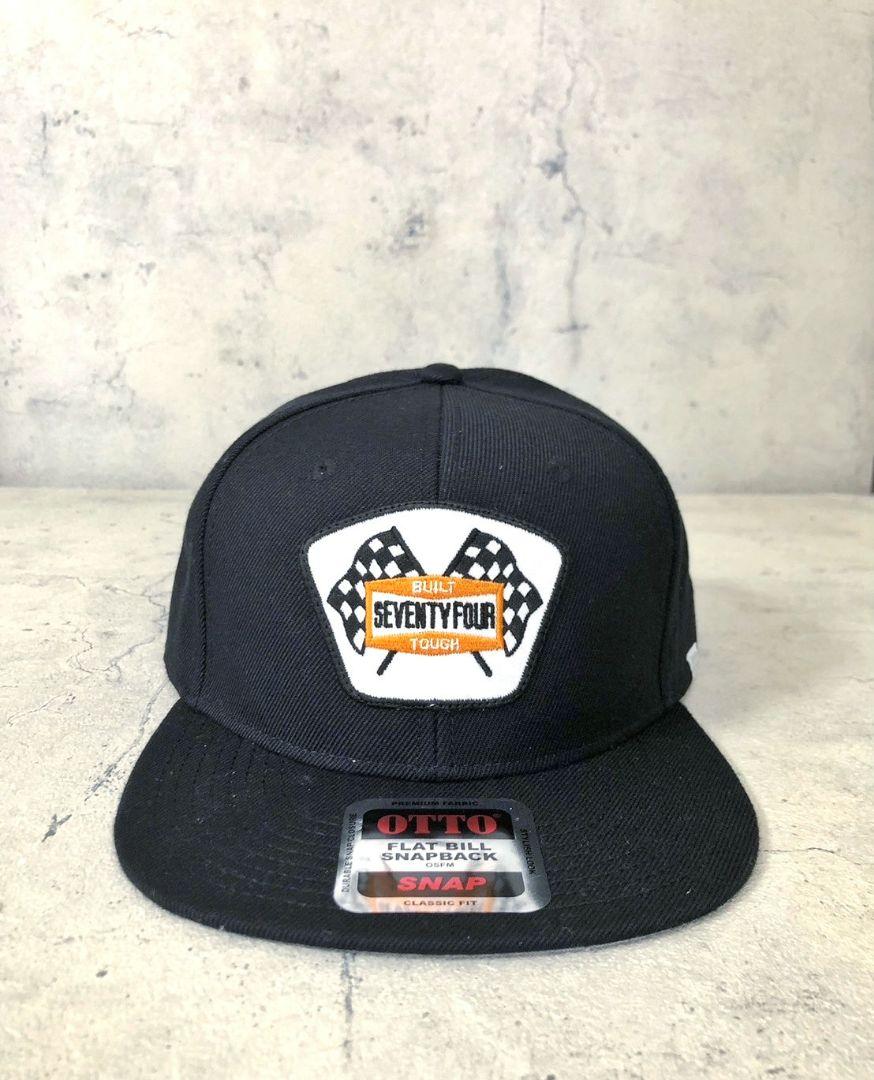 

[Б/У] SEVENTY FOUR Бейсболка Клетчатый флаг Черная