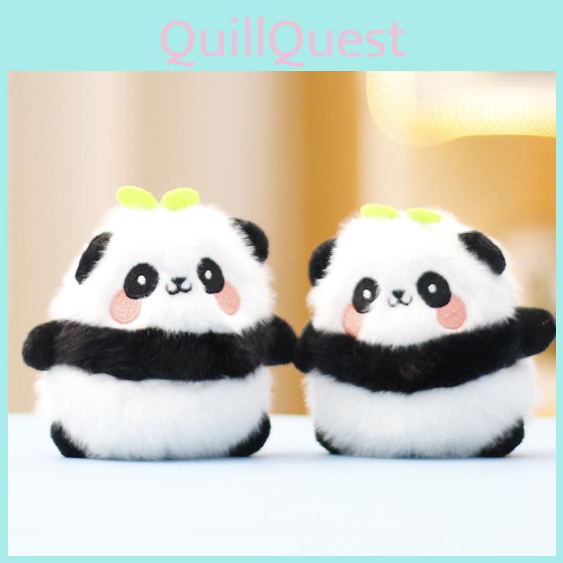 Charming Panda Plush Doll Keychain Ultra Fluffy Stuffed Animal Gift Idea