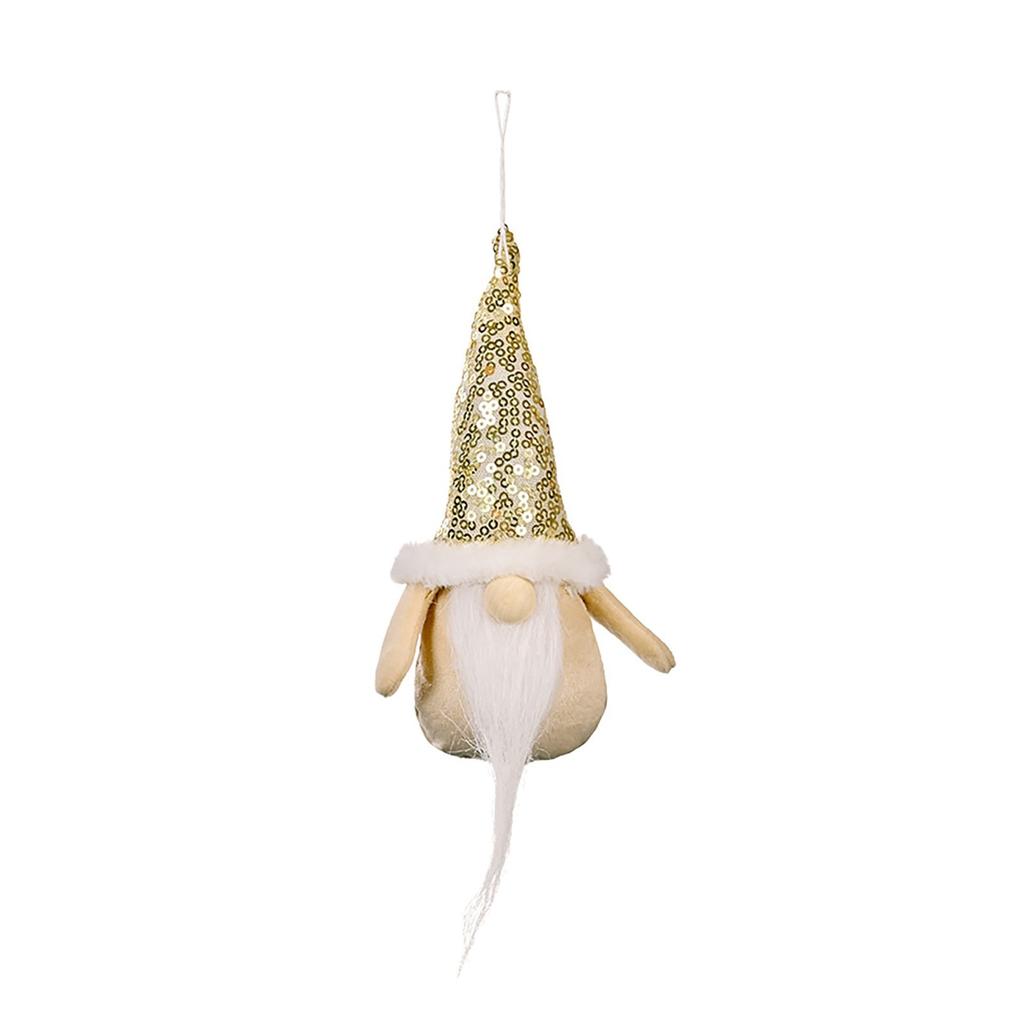 4PC Christmas Decoration Sequin Hat Forest Old Man Pendant Christmas Faceless Doll