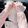 Anti-UV Lace Ice Silk Sleeves Flower Cycling Gloves Breathable Sunscreen Sleeve Driving