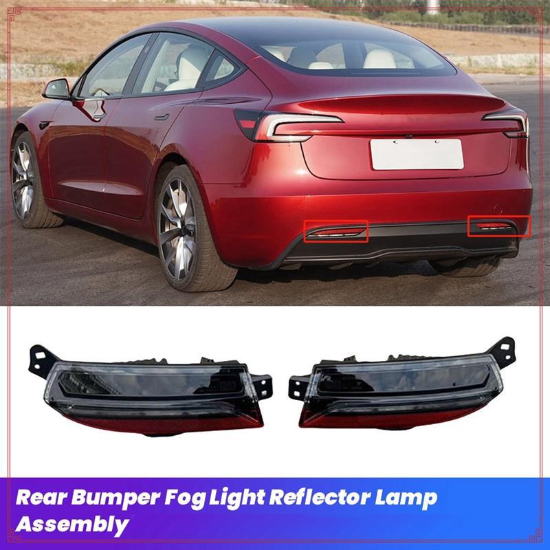 Car Rear Bumper Fog Light Reflector Lamp For Tesla Model 3 Highland -2025 LED Taillight