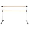Ballet Barre, Double Beechwood Barre Bar for Home, Freestanding Portable Ballet Stretching Dance Bars, Height Adjustable Anti-Wobble Fitness Gym