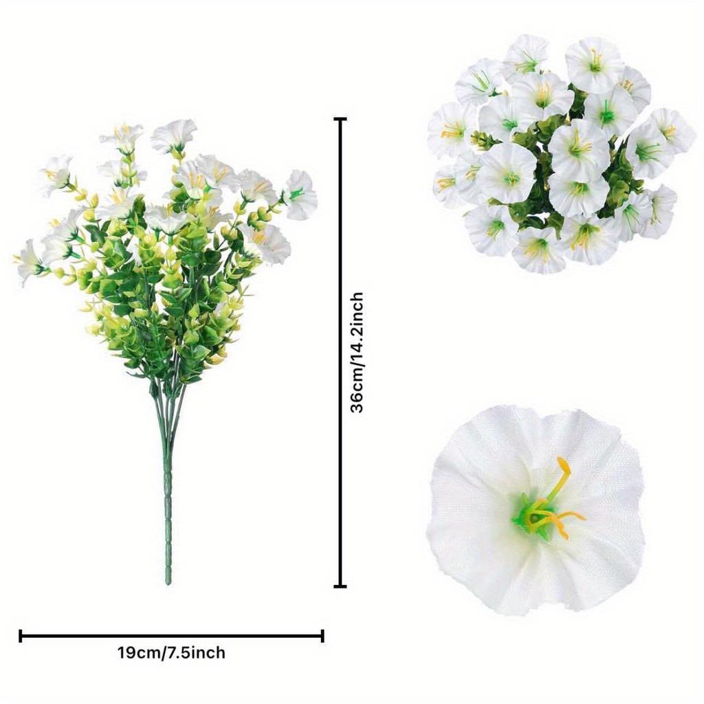 2 Stück Simulation Mehrfarbige Eukalyptus Violett Außenwandhängekorb Dekoration