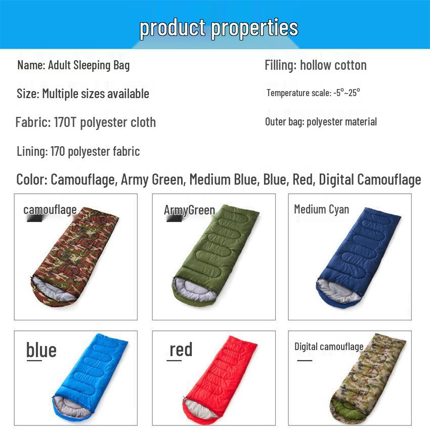 Emergency Relief Sleeping Bag - Thickened, Warm, Portable for Adults, Spring/Autumn Use