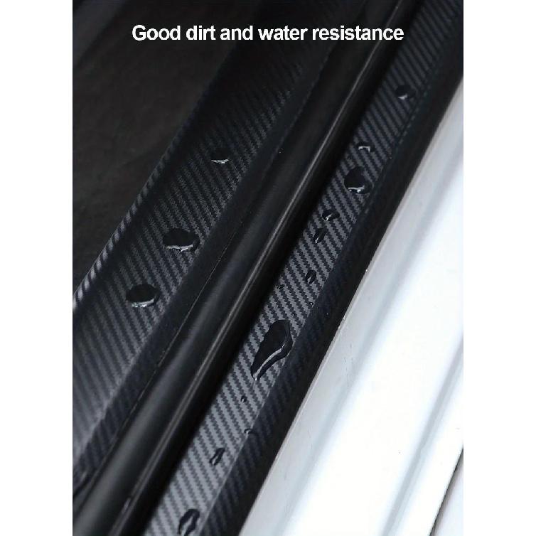 3D Carbon Fiber Sticker Tape Car Wrap Threshold Protective Film Anti Scratch Waterproof Matte Black Nano Sticker For Car BodyPinstriping Tape 3