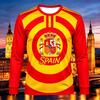Camiseta de Fútbol de España de Verano, Camiseta de Fútbol de Manga Larga con Estampado de Moda, Tops Deportivos Casuales para Hombres y Mujeres