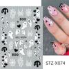 New nail art stickers Halloween pink love spider web mummy bandage love ghost nail stickers