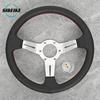 13inch JDM Universal Leather Steering Wheel Modified Car Sports Racing Steering Wheel