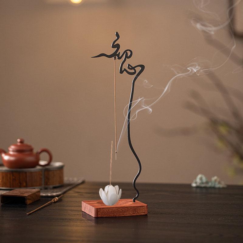 Zen Hanging Incense Sticks Holder Original Aspiration Sandalwood Incense Burner Tearoom Home Decor Ornaments