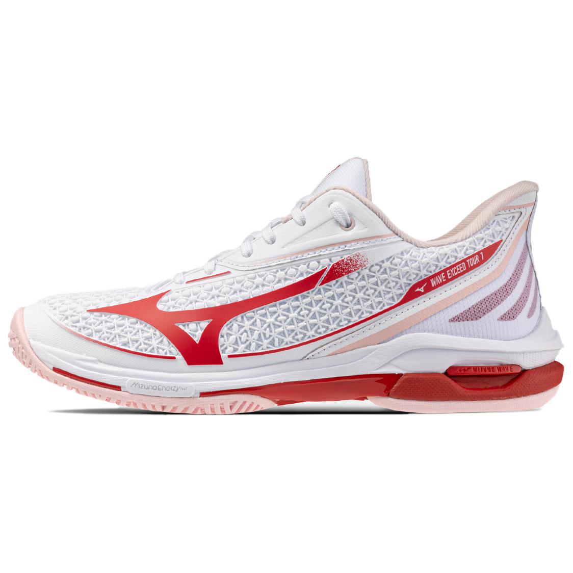Mizuno Wave Enforce Tour AC Women s Low Top Tennis Shoes White Red 61GA267162 36