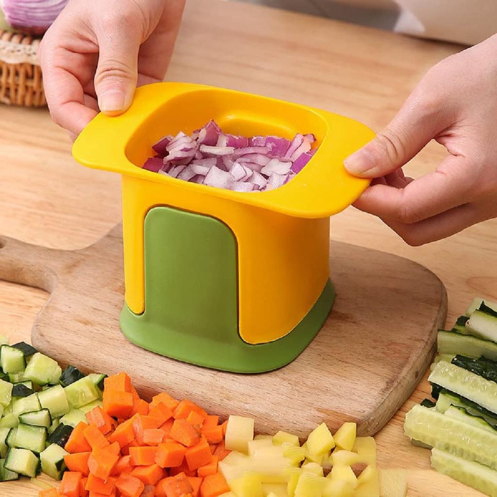 Multifunctional Vegetable Chopper Dicer With Container Manual Pressure Food Slicer Steel Stainless Cutter for Cucumber Carrot