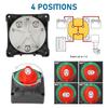Car 500A 4 Position Battery Switch 12-24V Automotive Battery Isolator Disconnector Circuit Breaker Disconnect Switch