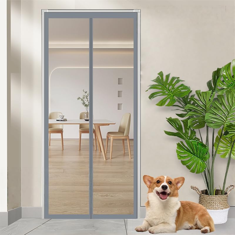 

NAYIV Магнитная Москитная Сетка от Насекомых и Комаров Подходит для Входа, Гостиной, Балкона и Ванной Комнаты Москитная Сетка от Солнца Легкая Установка Без Сверления серый