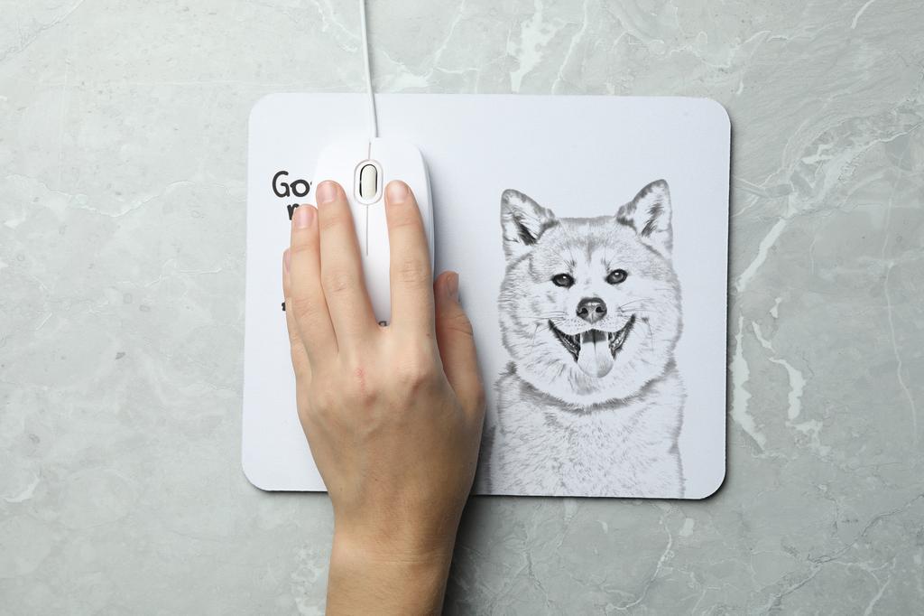Akita, Akita Inu - Mouse Pad with Print, Personalized Dog-themed Mouse Pad, Unique Gadget for an Office Worker by Art-Dog Brand