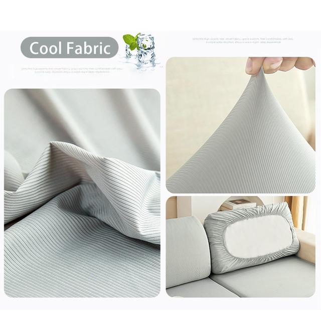 

Прохладный тканевый чехол на сиденье дивана, мягкие эластичные моющиеся съемные чехлы на подушки для стула, холодный однотонный чехол для дивана, 1/2/3/4 сиденья Normal size 1