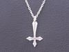 GRAND GALLERIA Silver 925 Handmade Inverted Cross Necklace Medium [GRAND GALLERIA] PDT-189 (55)