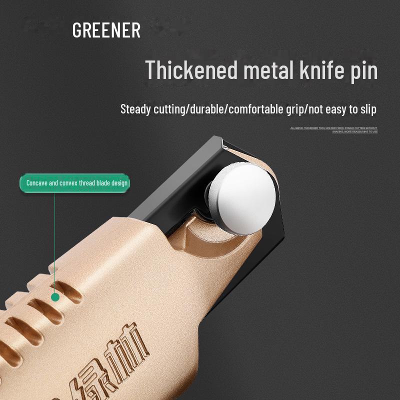 Green Forest Heavy-Duty All-Steel Utility Knife: Industrial-Grade, Thickened, Durable, Large Wallpaper & Paper Cutter