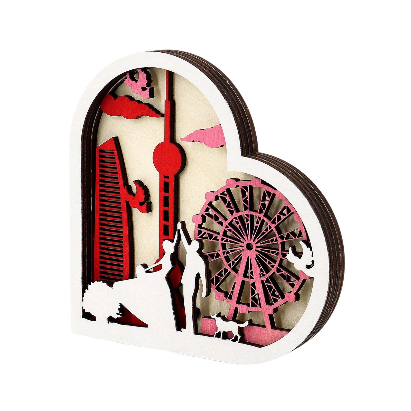 

Valentine s Day Wooden Plaques, Festive Background Wall Decorations One Size