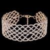 European And American Popular Jewelry, Hollow Full Diamond Multi-Layer Neck Chain, Fashionable Versatile Shiny Rhinestone Collarbone Chain Necklace