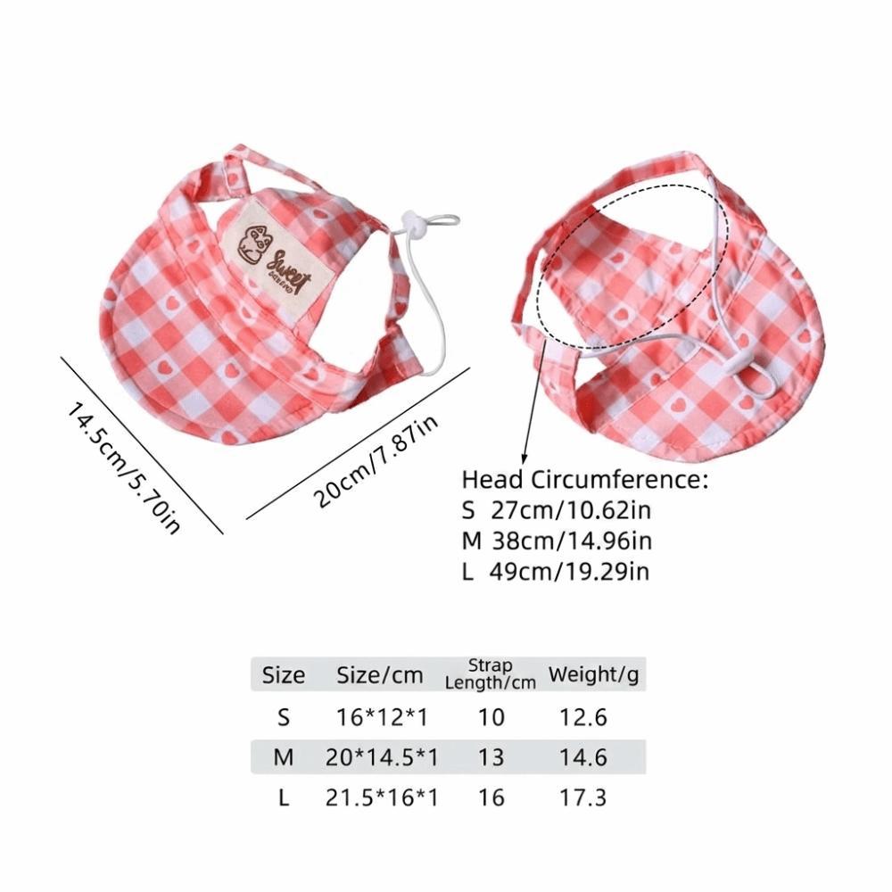 Cute Floral Print Pet Floral Sun Hat with Ear Holes Lightweight Dog Hat Comfortable Breathable Pet Headwear Photo Shooting