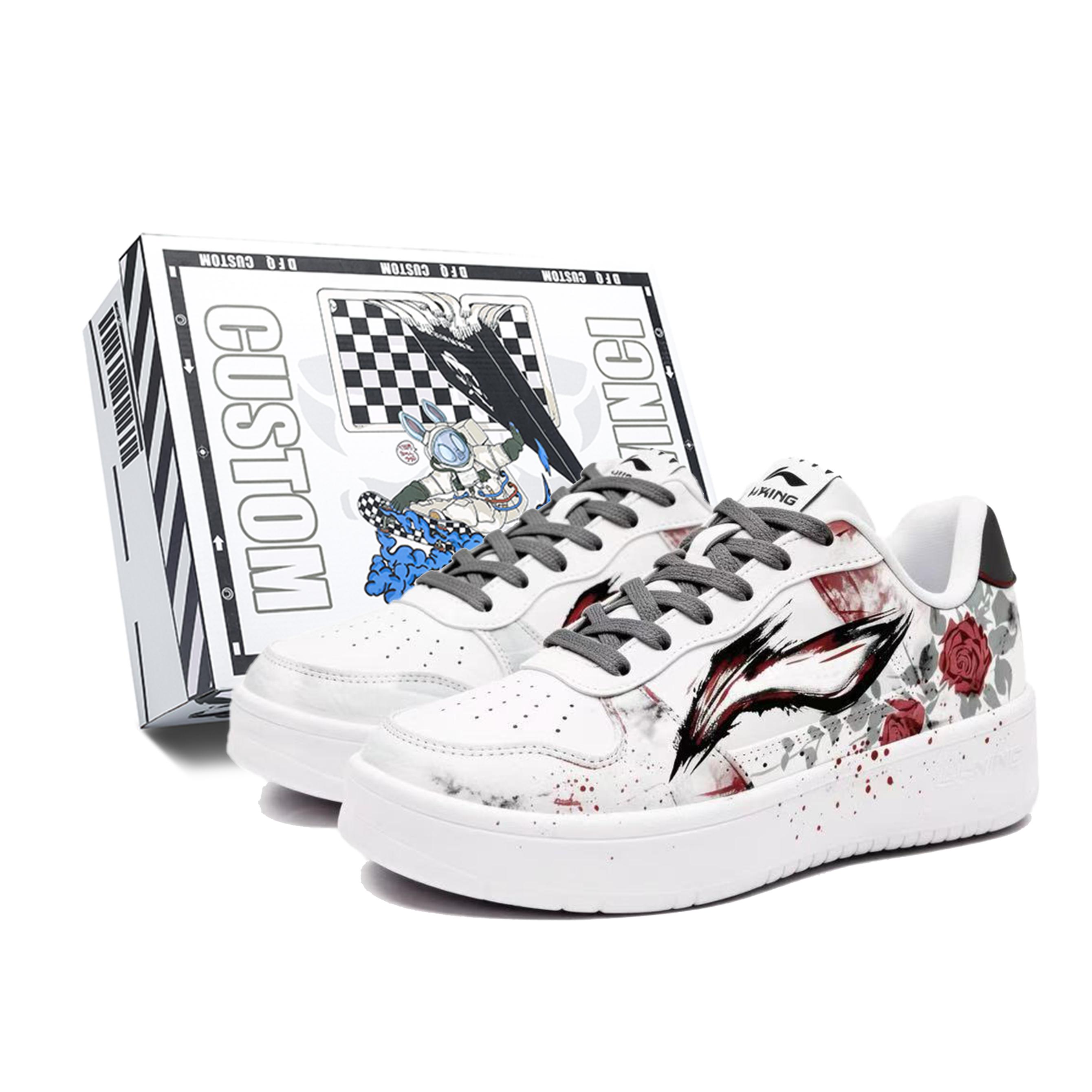 

Li Ning Кровь Розы Коробка Подушка Амортизация Низкий верх Скейтборд Обувь Мужские Красный AGCS419-1(TeamM--BOX) 40